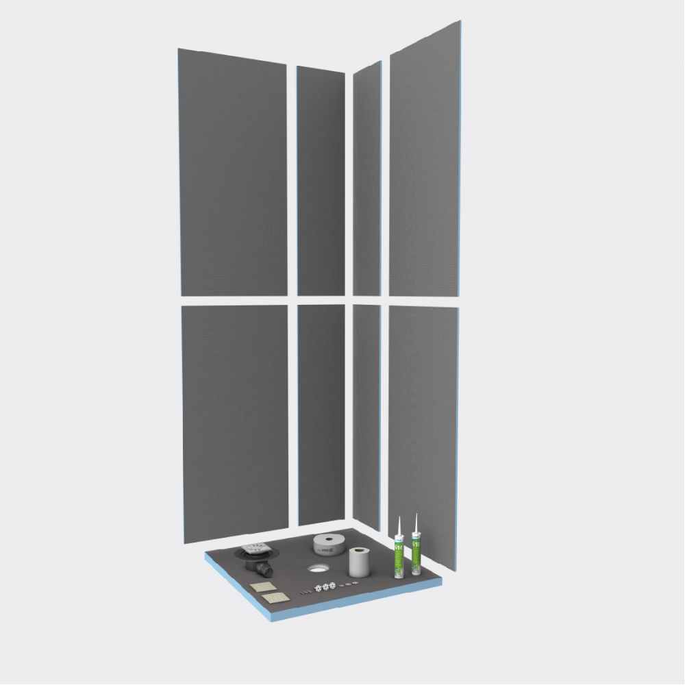Wedi Fundo Primo Shower Kit 900 x 900mm Complete Wetroom Installation