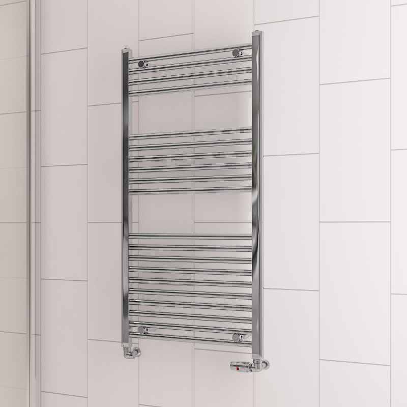 Eastbrook Westward 600mm x 600mm Straight Chrome Towel Radiator