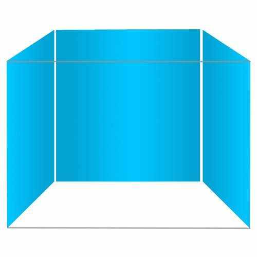 White Diamond Gloss UPVC Wetpanel Three Sided Shower Board Kit 1000 x 1000 x 1000mm