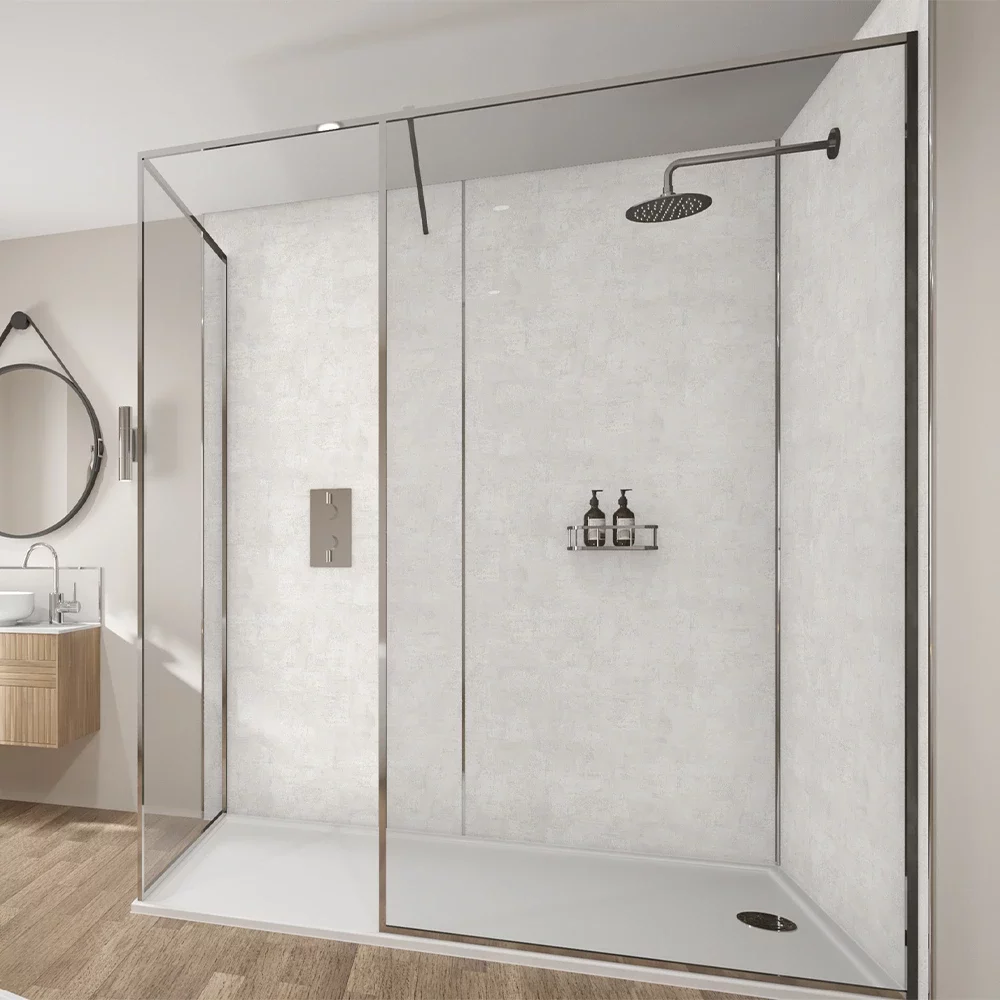 Light Stone Wetwall Mermaid Plywood Bathroom Wall Boards