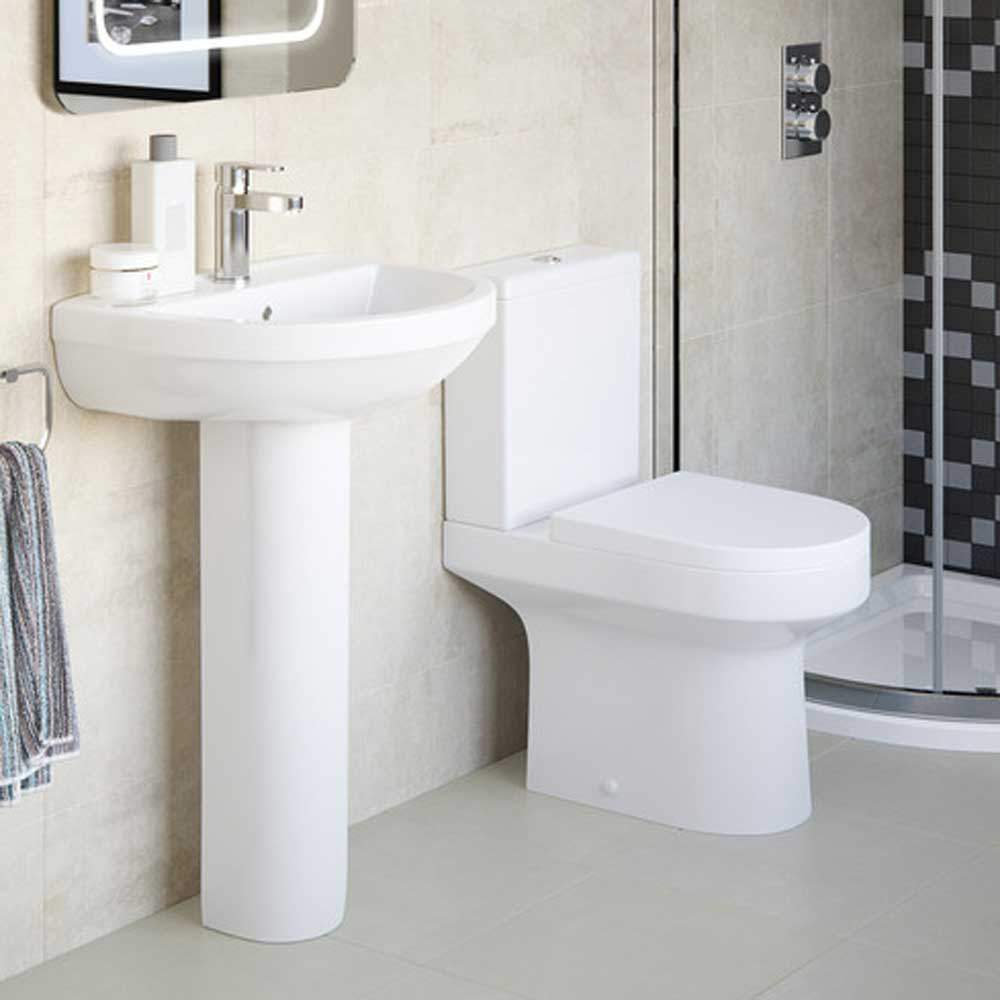 Whistle Bathroom Suite, Double Ended Bath 1700mm, Basin & Toilet