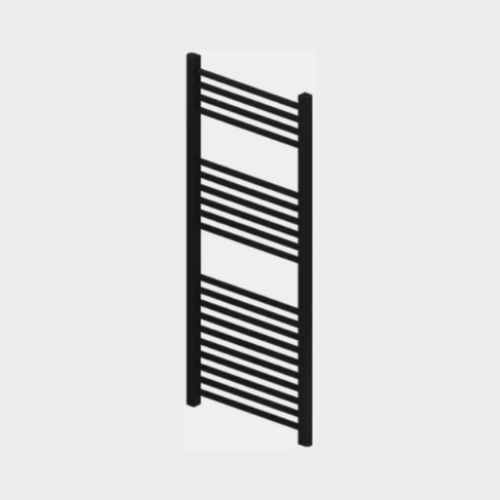 Eastbrook Wingrave 1200 x 500 Matt Black Towel Radiator, 89.0603