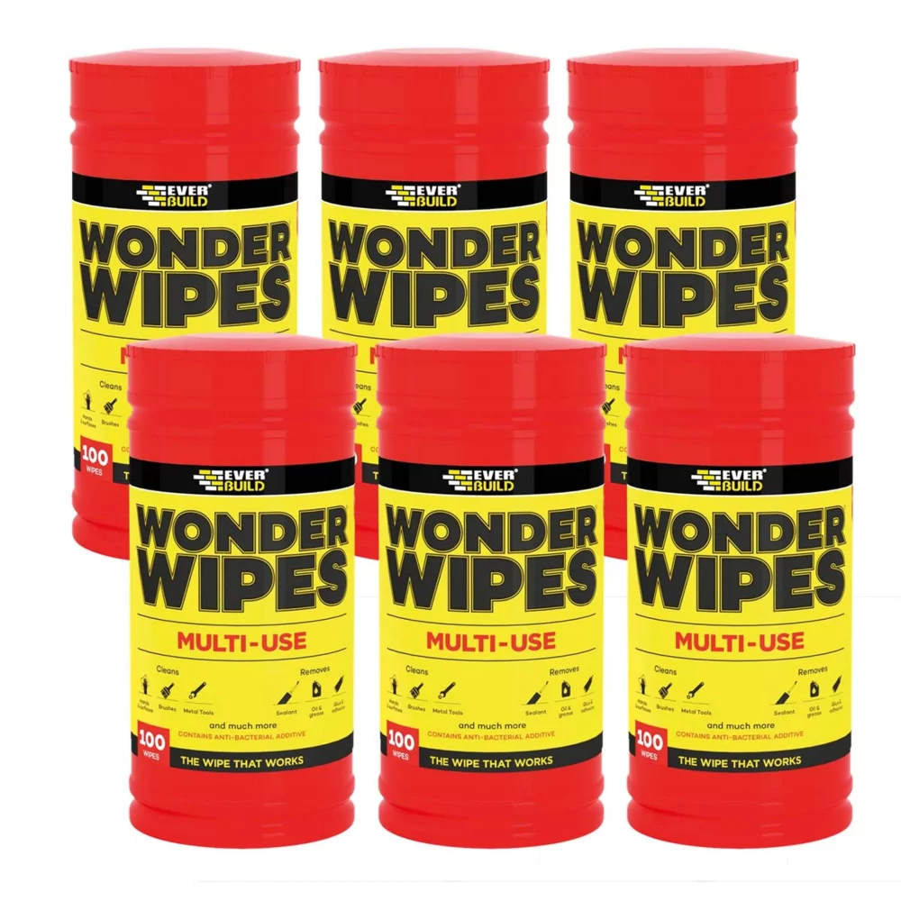 Everbuild Wonder Wipes 6 Pack - 600 Wipes