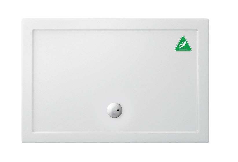 Zamori AntiSlip Rectangular Shower Tray 1200 x 800 Central Waste