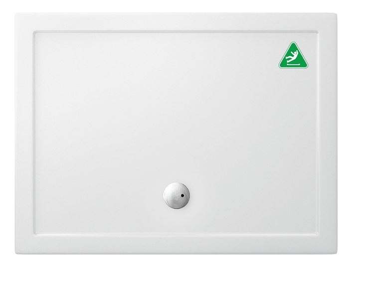 Zamori Anti-Slip Rectangular Shower Tray - 1200 x 900 - Central Waste - CLEARANCE