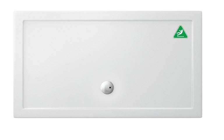 Zamori Anti-Slip Rectangular Shower Tray - 1400 x 800 - Central Waste - Z1177A
