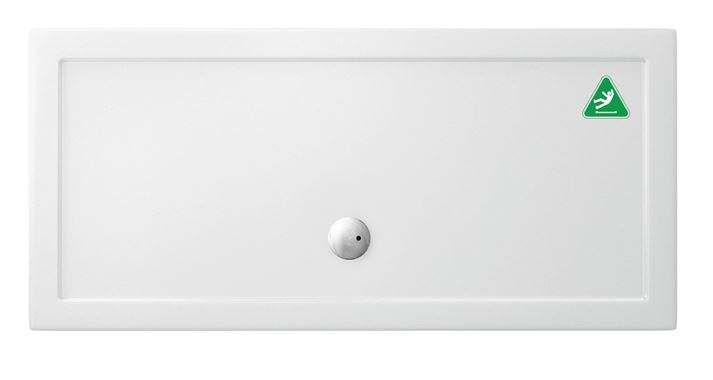 Zamori Anti-Slip Rectangular Shower Tray - 1500 x 700 - Central Waste - Z1179A 