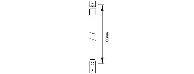 wetroom screen ceiling support arm 1000