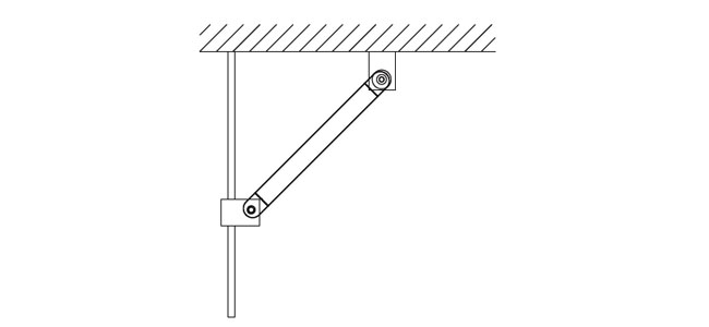 wetroom screen corner support arm