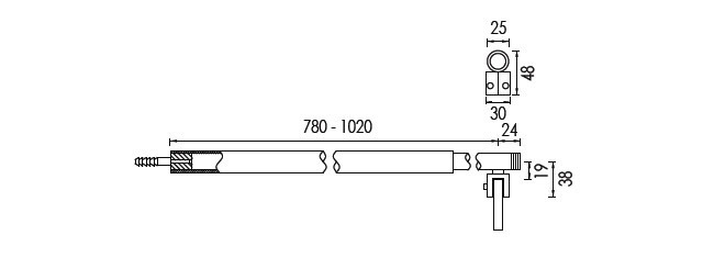 Wetroom shower Support Arm