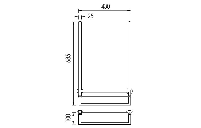 wetroom screen towel hanging bar