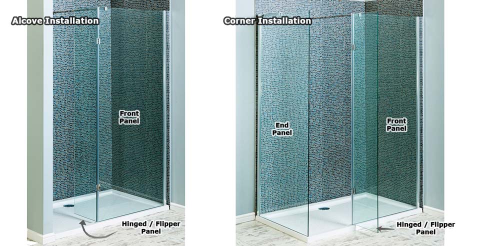 Walk-in shower configerations